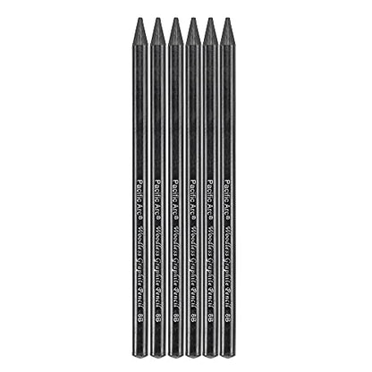 Pacific Arc Woodless Graphite Pencil 6 Pack Set, 8B, for Sketching, Drawing, Coloring and Art - color: 8B