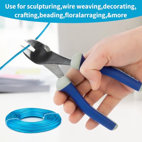 9 Gauge Aluminum Craft Wire, 52.5FT Bendable Armature Wire for Sculpting, Jewelry Making, DIY Crafting, Doll Making, Modelling, Bonsai Training(Aqua Blue) - color: Aqua Blue