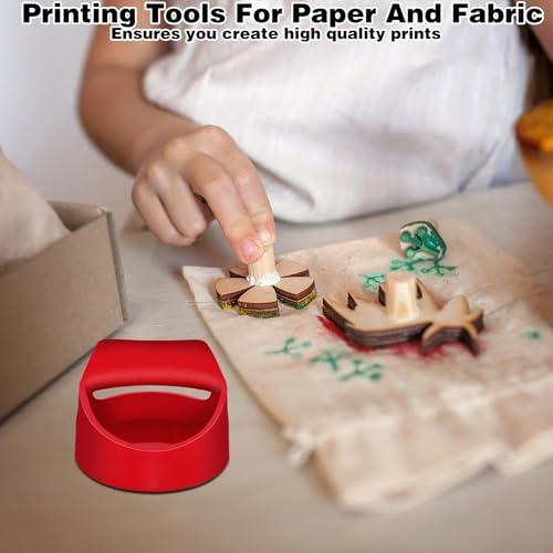 1Pieces Block Printing Tool, Block Printing Kit Tool Supplies, Printmaking Supplies Embossing Tool Hot Stamp Tool, Hand Printed Linoleum Tools and Supplies Comfort Handle 4 Inchs