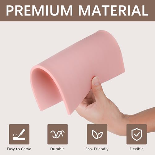 8Pcs 8x10 Inch Soft Linoleum Blocks, Premium Rubber Linocut Carving Blocks Ideal for Stamp Carving, Relief Printing and Various DIY Art Craft Creations - color: linocut block 8x10x0.24in-8pcs