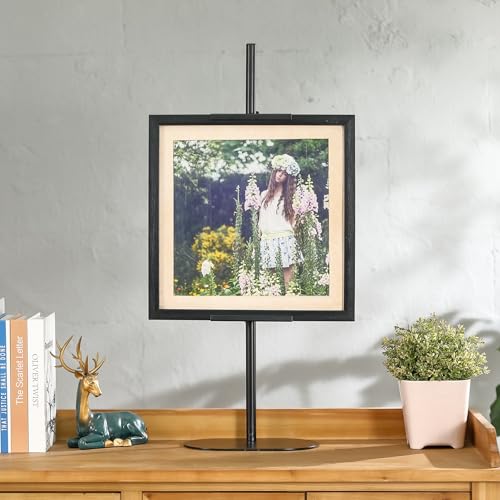 Adjustable Easel Stand, Tabletop Easel Stand for Picture Frames up to 28", Black Metal Picture Stand for Art Signs Photos, Framed Artwork Display Easel Stands for Home Events - color: Black