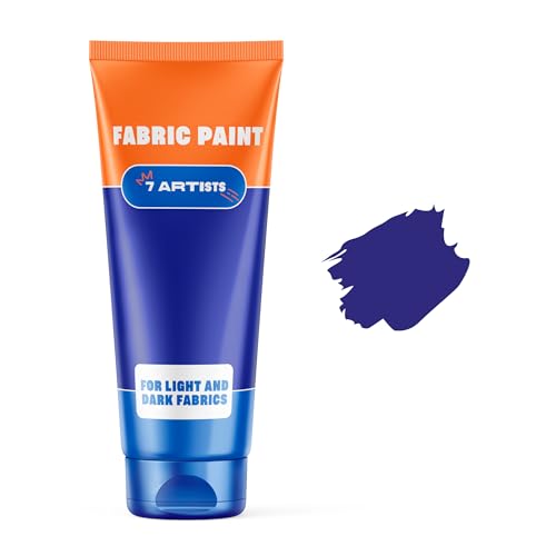 Ultramarine Blue Fabric Paint 2 fl. oz – Permanent Fabric Paint Dark Blue for Clothes | Textile Clothing Paints for Cotton and Synthethic, Furniture Upholstery, Shoes, Sneakers, T-Shirt, Tote Bags - color: Ultramarine Blue 2 fl. oz
