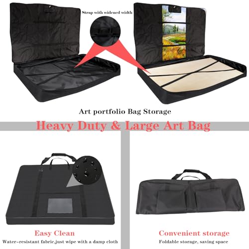 TreochtFUN Art Portfolio Bag 36 x 48 in - Waterproof Artist Carrying Case - size: 36 x 48