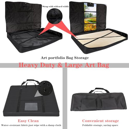 TreochtFUN Art Portfolio Bag 36 x 48 in - Waterproof Artist Carrying Case - size: 36 x 48