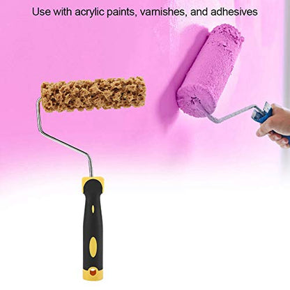 Texture Roller Paint Brush, 6.3inch Textured Paint Roller, Foam Wall Texture Roller with Plastic Handle, Versatile Sponge Painting Rollers for Blending, Highlighting