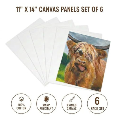 Colorations 11" X 14" Canvas Panels - Set of 6 - size: 11" x 14"