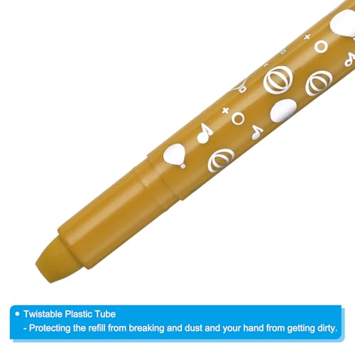 PATIKIL Gel Crayons, 3PCS Watercolor Crayons Silky Water Soluble Twist Bulk for Artists Coloring Drawing Painting, Ochre Crayon - color: Ochre