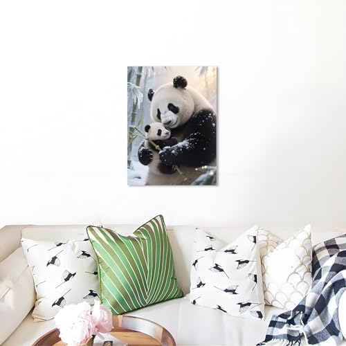 Muzagroo Art 5D Diamond Paintings Kits for Adults Round Full Drill Diamonds Art Kits for Beginners Diamond Art Paintings Gem Art Kits Animals Diamond Dots 30x40cm (Panda) - color: Panda