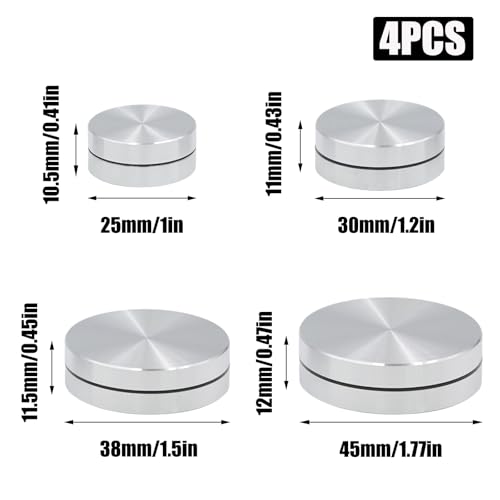 Pine & Linen 4pcs Clay Pottery Throwing Trimming Spinner Tools Set,Silver Rotary Tool Small Ceramic Tools,Suitable Pottery Wheel for Professional Potters and Clay Artists(25mm/30mm/38mm/45mm) - color: Set B