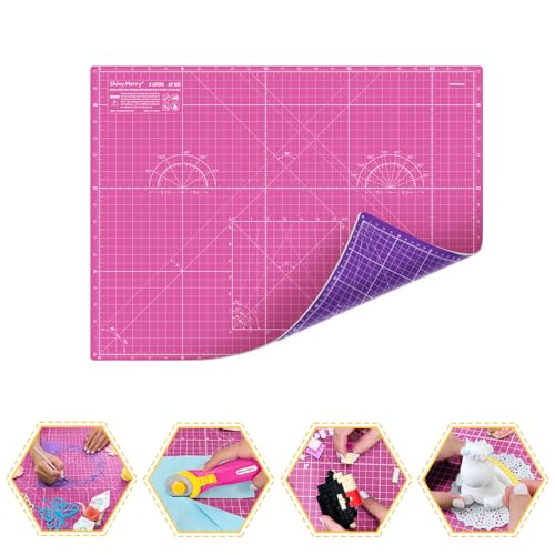 Self Healing Cutting Mat A2 18"x 24" Double Sided Pink Mat - color: Pink, size: A2 (18" x 24")
