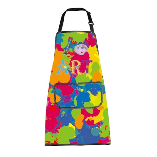 MBMSO Painting Artist Apron with Pockets Artist Painter Gifts Art Lover Gift for Art Teacher Student Painter Apron Waterproof - color: Love Art Apron-2