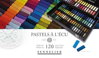 SENNELIER Extra-Soft French Half Pastel Professional Artist Box Set, 120-Colors - size: 1 Count (Pack of 1)