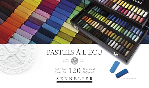 SENNELIER Extra-Soft French Half Pastel Professional Artist Box Set, 120-Colors - size: 1 Count (Pack of 1)
