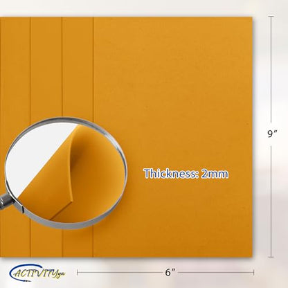 Mustard EVA Foam Sheets, 6 x 9 Inch, 2mm Thick – Foam Paper for DIY Arts and Crafts, School Projects, and More – 8 Pack - color: Mustard