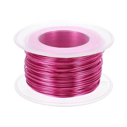 PATIKIL 20 Gauge 0.8mm Aluminum Craft Wire, 98.4 Ft Metal Wire Armature Bendable Wire for Jewelry Making Metal Wrap DIY, Rose Red - color: Rose Red, size: 0.8 mm x 30 m