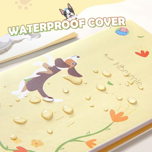 Hommie Cute Sticky Notes, Dog Sticky Notes Set Planner Dividers Self-Stick Notes Pads Animal Divider Tabs Bundle Writing Memo for Dog Lovers Office School Supplies - color: Dog(yellow Background)