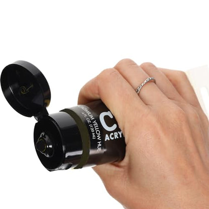 Cheep! Acrylic Paints, 4 oz. Tube - Lamp Black, Perfect for Artists - Quality Acrylic Paint Heavy Body Paint Artist and Student - color: Lamp Black, 4-ounce