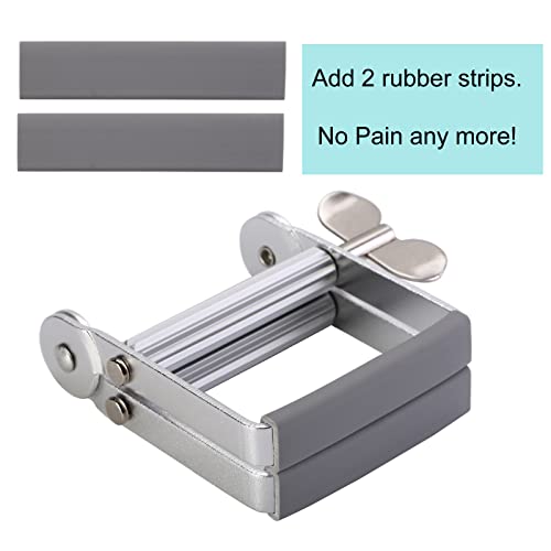 Toothpaste Squeezer, Metal Toothpaste Tube Squeezer Paint Tube Wringer for Artist, Hair Salon, Painter… - color: Silver