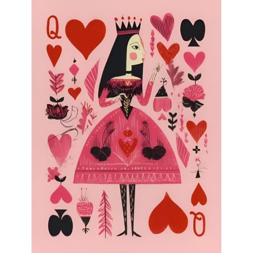 Pink Poker Diamond Art Kits for Adults Diamond Painting Kit for Beginner - color: DP04370, size: Round Drill