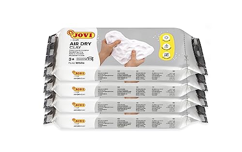 Jovi - Air Dry Clay, Set of 4 Units, 2.2lb Each, Total of 8.8lb, White - color: White, size: 8.8 lb