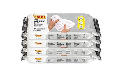 Jovi - Air Dry Clay, Set of 4 Units, 2.2lb Each, Total of 8.8lb, White - color: White, size: 8.8 lb