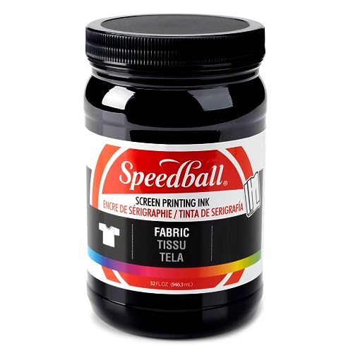 Speedball 4600 Fabric Screen Printing Ink, 32 fl oz., Black - color: Black, size: 32 fl oz