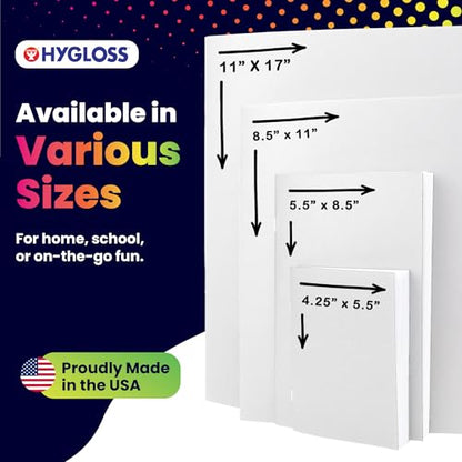 Hygloss Blank Books - Bulk 20 Pack – 5.5" x 8.5" A5 White Paperback Blank Books for Kids to Write Stories, Doodle, Arts & Crafts – Plain Drawing Sketchbook, Unlined Journal, Notebook Without Lines - color: White, style: 20 Books