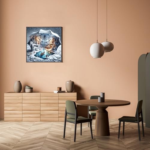 Diamond Art Kits for Adults, Winter Landscape 5D Diamond Painting Kits - color: CM049