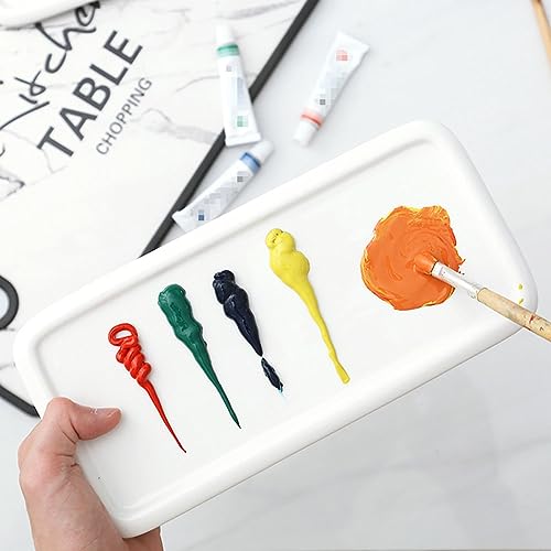 Ceramic Mixing Tray Watercolor Art Palette White Paint Palette Oil Painting Tray Studio Painting Palette Artist Paint Tray