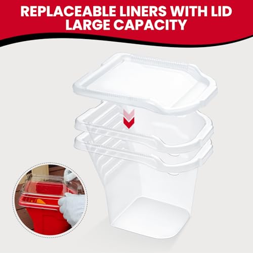Mister Rui Handheld Paint Bucket and 4 Inch Roller Kit, 12 Piece | Handheld cup with magnetic holder & no-drip edge. Includes 4" foam roller, 2" brush, 2 liners. For corners & detail work - size: 4 Inch 12Pack