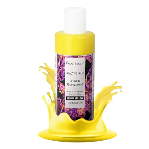 GRANOTONE Pouring Paint Lemon Yellow 6.76 fl oz 200 ml - color: LEMON YELLOW