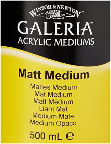 Winsor & Newton Galeria Acrylic Matte Medium, 16.9-oz (500ml) Jar - color: Matte Medium, style: 16.9-oz