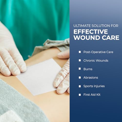 MED PRIDE Sterile Non Stick Pads for Wound Care and Wounds, Highly Absorbent, Painless Removal, Individually Wrapped (3x4 Inch (Pack of 100)) - size: 3x4 Inch (Pack of 100)