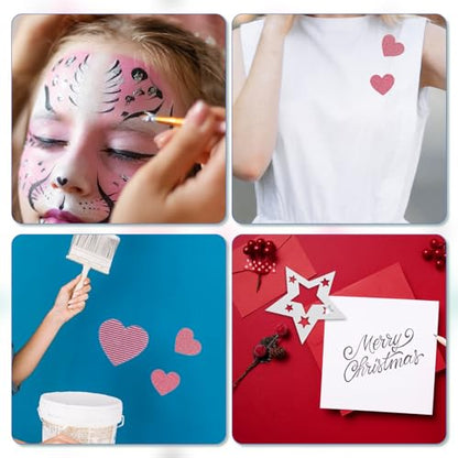 12 Pcs Mini Drawing Stencil Geometric Stencils Circle Square Heart Star Template Set for Painting Basic Shape Tracing Simple Drawing Stencils for Classroom Painting DIY Craft (3x3 Inches) - size: Mini