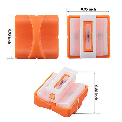 15 Pieces Paper Cutter Replacement Blade with Security Safeguar Paper Trimmer Blades Refill(Orange) - color: Orange
