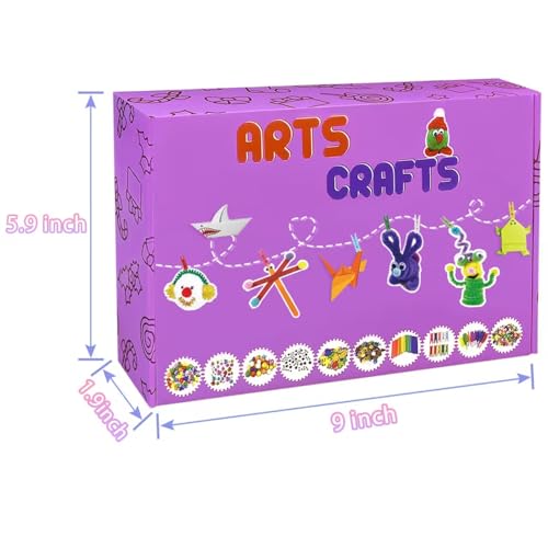 2000 Pcs DIY Arts and Crafts Supplies Kit for Kids - Kids Craft Kits Art Supplies Material Set with Pipe Cleaner All in 1 Crafting Collage Activity for Toddlers Gifts Toys Age 5 6 7 8 9 Year Old Girls - size: 2000pcs