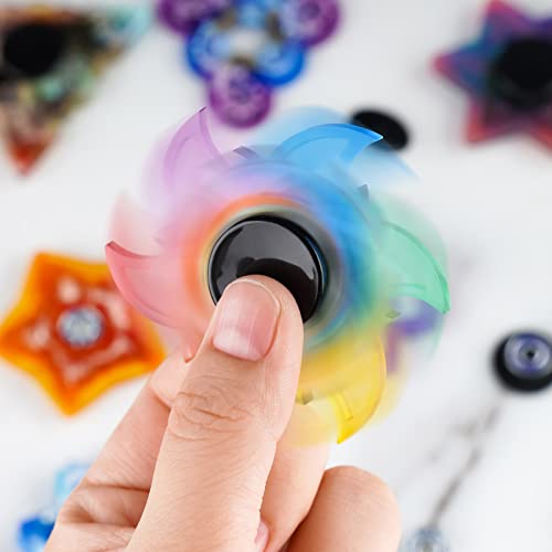 NiArt Fidget Spinner Silicone Resin Mold Kit, 9 Molds, 10 Bearings Set - size: 9 Molds (D)+ 10 BLACK Bearings
