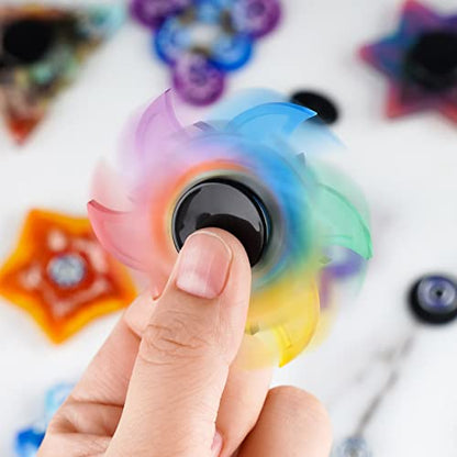 NiArt Fidget Spinner Silicone Resin Mold Kit, 9 Molds, 10 Bearings Set - size: 9 Molds (D)+ 10 BLACK Bearings