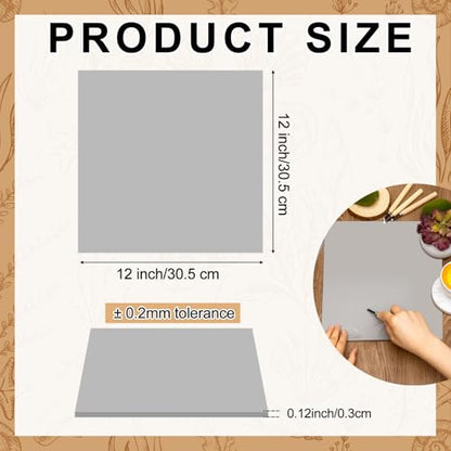 Yeaqee 4 Pcs 12 x 12 Inch Linoleum Blocks for Printmaking, Gray - color: Gray, size: 12 x 12 Inch