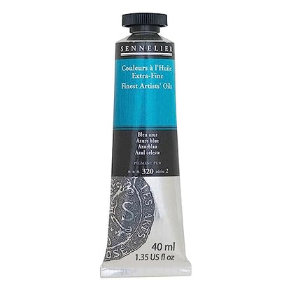 SENNELIER Artists' Extra Fine Oil, 40 ml Tube, Series 2, Azure Blue, (10-130411-320) - color: Azure Blue, size: 1.35 Fl Oz (Pack of 1)