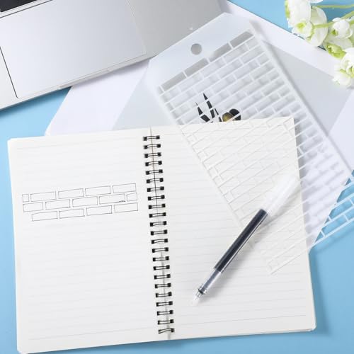 8 Pcs Journal Stencils Bullet Dotted Journals Supplies Planner Stencil | Drawing Templates, Accessories Kit, for Create Calendars Schedule, Journaling, DIY Notebook Cards, Scrapbook Decorations