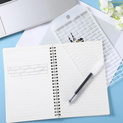 8 Pcs Journal Stencils Bullet Dotted Journals Supplies Planner Stencil | Drawing Templates, Accessories Kit, for Create Calendars Schedule, Journaling, DIY Notebook Cards, Scrapbook Decorations