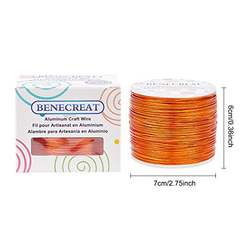 BENECREAT 20 Gauge 770FT Tarnish Resistant Jewelry Beading Wire Bendable Aluminum Sculpting Metal Wire for Jewelry Craft Beading Work, OrangeRed - color: OrangeRed, size: 20 Gauge
