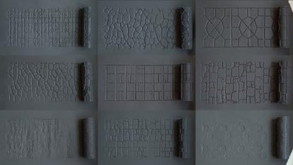 Terrain Texture Hand Roller Set for D&D, Wargaming, Battle Mat, Tabletop, Dungeons and Dragons