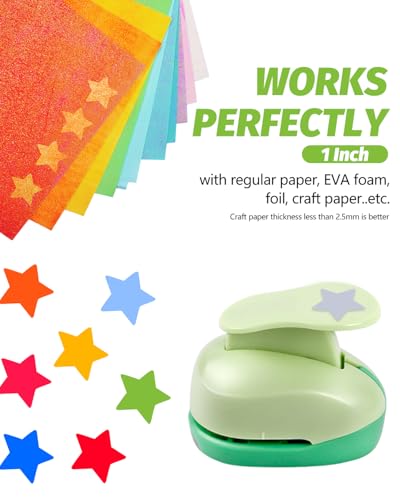UCEC Craft 1 inch Star Hole Punch, Star Punch, Christmas Punch Puncher for Paper Crafting Scrapbooking - color: Star, size: 1 Inch