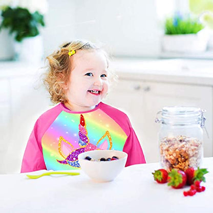 Sylfairy Art Smock For Kids Waterproof Artist Painting Smocks Toddler Painting Apron - color: Rainbow