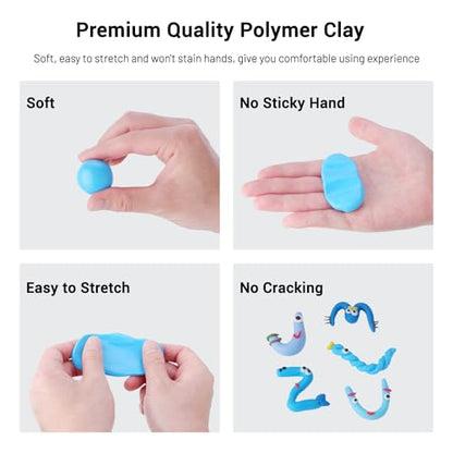 Artme Polymer Clay, 82 Colors Clay Kit, Oven Bake Modeling Clay, Creative Polymer Clay Kit with Sculpting Tools and Jewelry Accessories, Non-Toxic, Ideal DIY Clay Gifts for Adults and Teens
