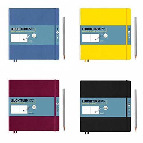 Leuchtturm1917 - Square Hardcover Sketchbook (Pacific Green) - 112 Pages of 150g/m² Paper - color: Pacific Green, size: Square