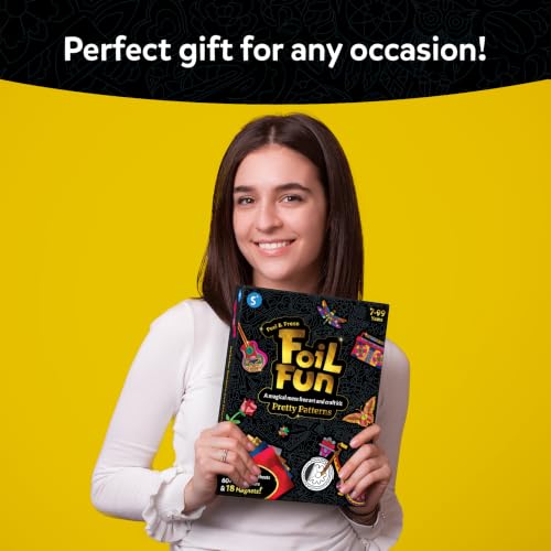 Skillmatics Foil Fun Pretty Patterns, Foil Art, Gift for Tweens & Adults