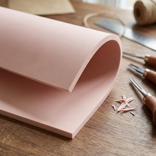 Tosnail 5 Pack Large Rubber Stamp Carving Blocks, 11.8 x 8.3 Inches Soft Rubber for Stamp, Craft Project, Beginners and Professional